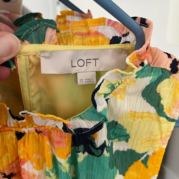 LOFT Multicolor Ruffled Dress - Picture 3 of 3